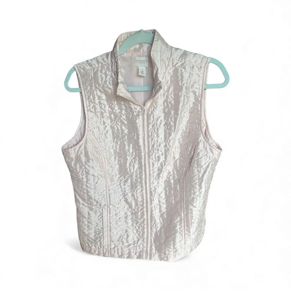Weekend by Chicos Women’s Pink Quilted Vest, Size 1
